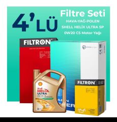 Filtron Honda Civic 1.6 Benzin FD6 Filtre Bakım Seti Shell Motor Yağlı (2006-2011) 4 Lü