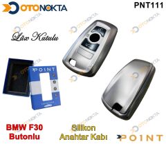 ANAHTARLIK KABI SİLİKONLU GRİ BMW MODEL 2 POİNT