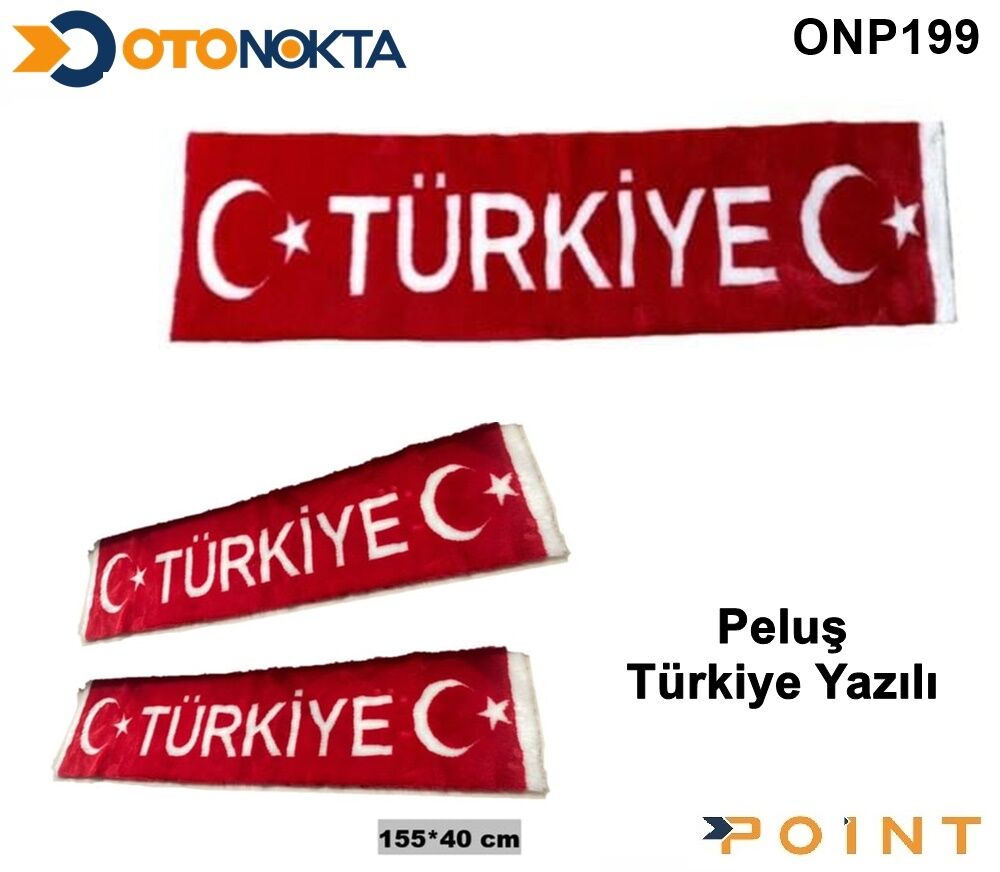 TORPİDO CAM ÖNÜ PELUŞ BAYRAK TÜRKİYE YAZILI