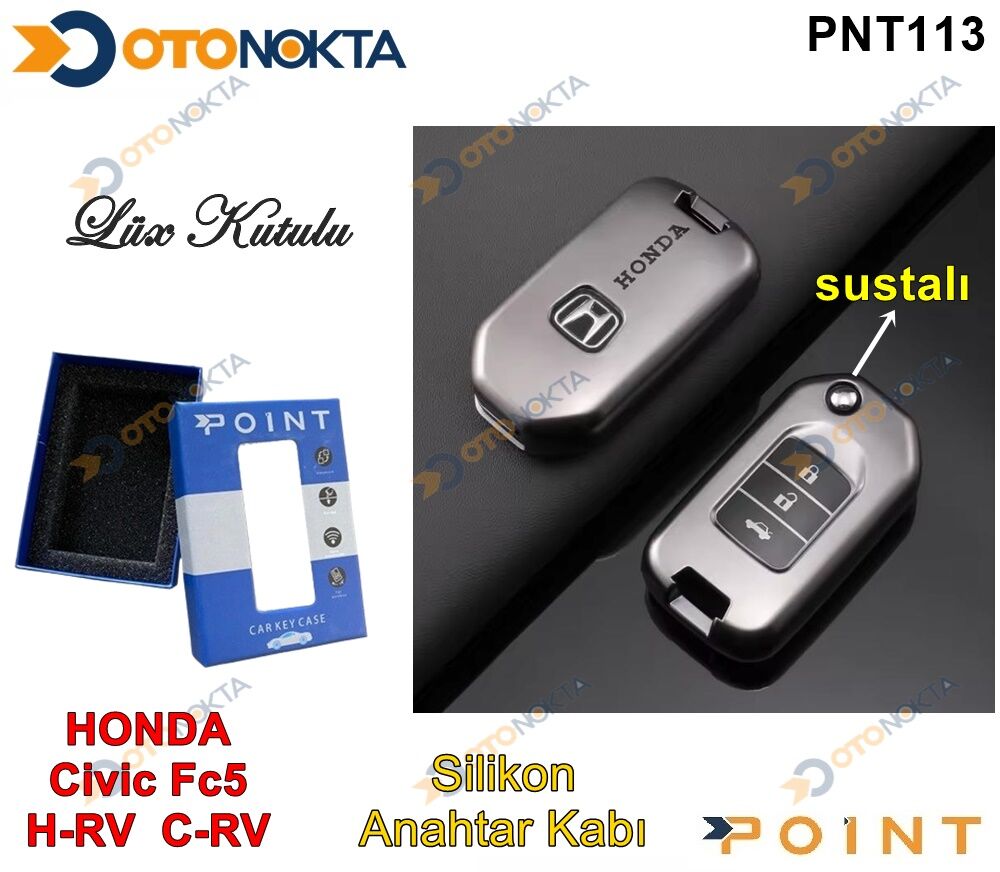 ANAHTARLIK KABI SİLİKONLU GRİ HONDA MODEL 1 POİNT