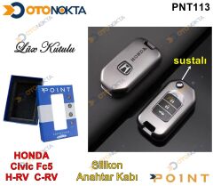 ANAHTARLIK KABI SİLİKONLU GRİ HONDA MODEL 1 POİNT