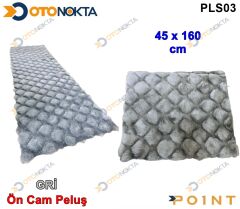 PELUŞ TÜYLÜ KAPİTONELİ GRİ