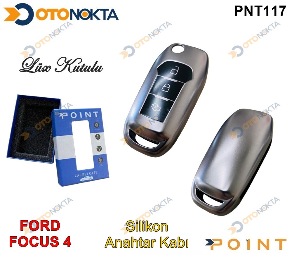 ANAHTARLIK KABI SİLİKONLU GRİ FORD MODEL 3 POİNT