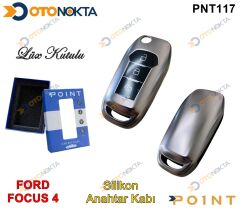 ANAHTARLIK KABI SİLİKONLU GRİ FORD MODEL 3 POİNT