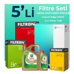 Filtron Opel Insignia 1.5 Dizel Filtre Bakım Seti Castrol Motor Yağlı (2018-2023) 5 Li