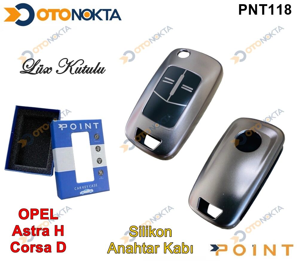 ANAHTARLIK KABI SİLİKONLU GRİ OPEL MODEL 1 POİNT
