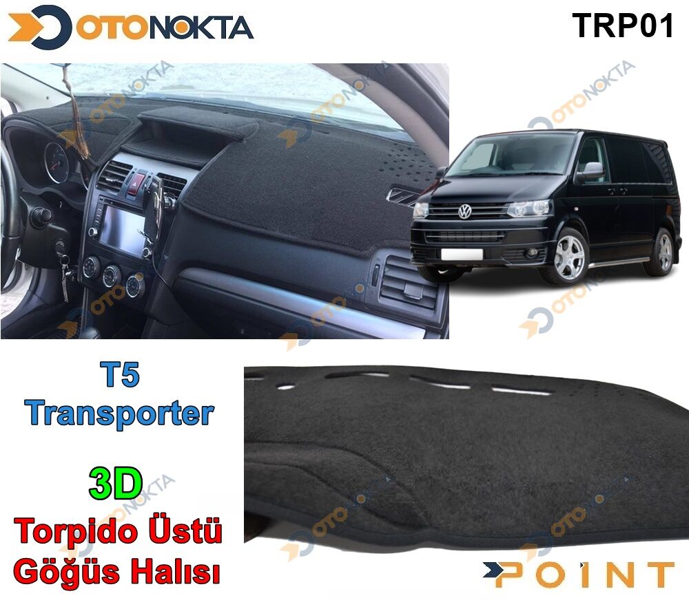 TORPİDO ÜSTÜ 3D KESİM KALIBI SİYAH  TRANSPORTER T5