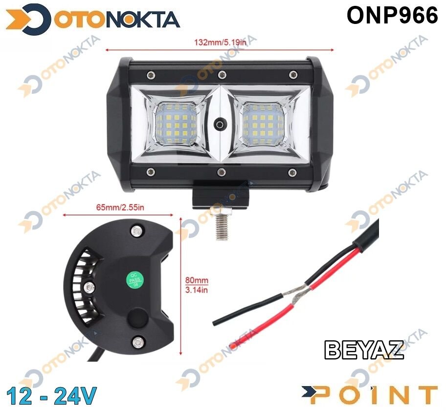 OFF ROAD ÇALIŞMA 96W 12€24V BEYAZ 24 LED POİNT