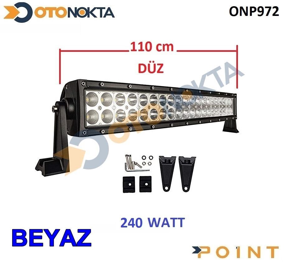 OFF ROAD SİS 240W LED BAR 110C DÜZ ÇİFT SIRA POİNT