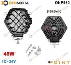 OFF ROAD SIS BEYAZ KAFESLI 45W SİYAH 12€24V POİNT