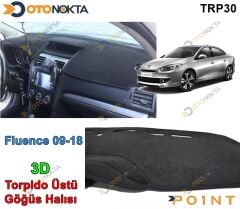 TORPİDO ÜSTÜ 3D KESİM KALIBI SİYAH FLUENCE 09-18