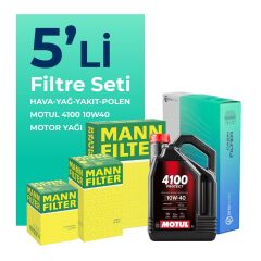 MANN Jeep Grand Cherokee 2.7 Dizel Filtre Bakım Seti Motul Motor Yağlı (1998-2006) 5 Li