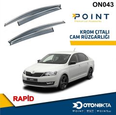 CAM RÜZGARLIĞI 4 LÜ KROMLU SKODA RAPİD POİNT
