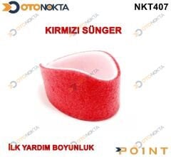 İLK YARDIM SÜNGERLİ KIRMIZI BEYAZ  BOYUNLUK