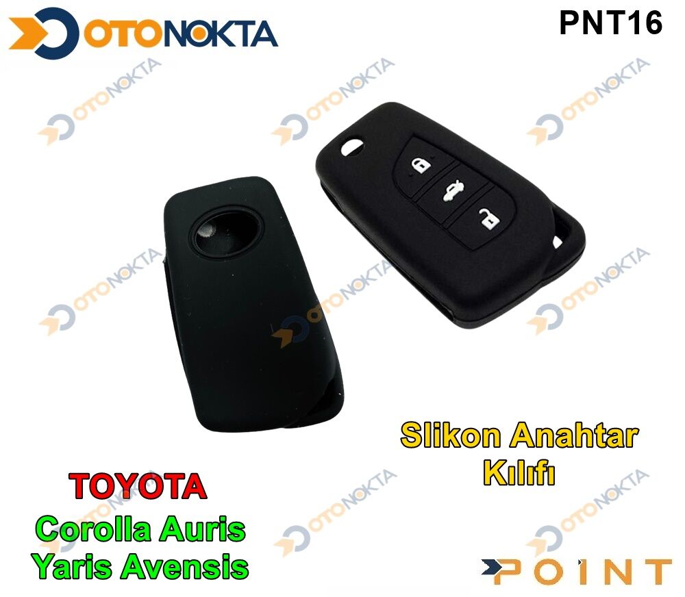 ANAHTARLIK KABI SİLİKONLU TOYOTA SİYAH POİNT