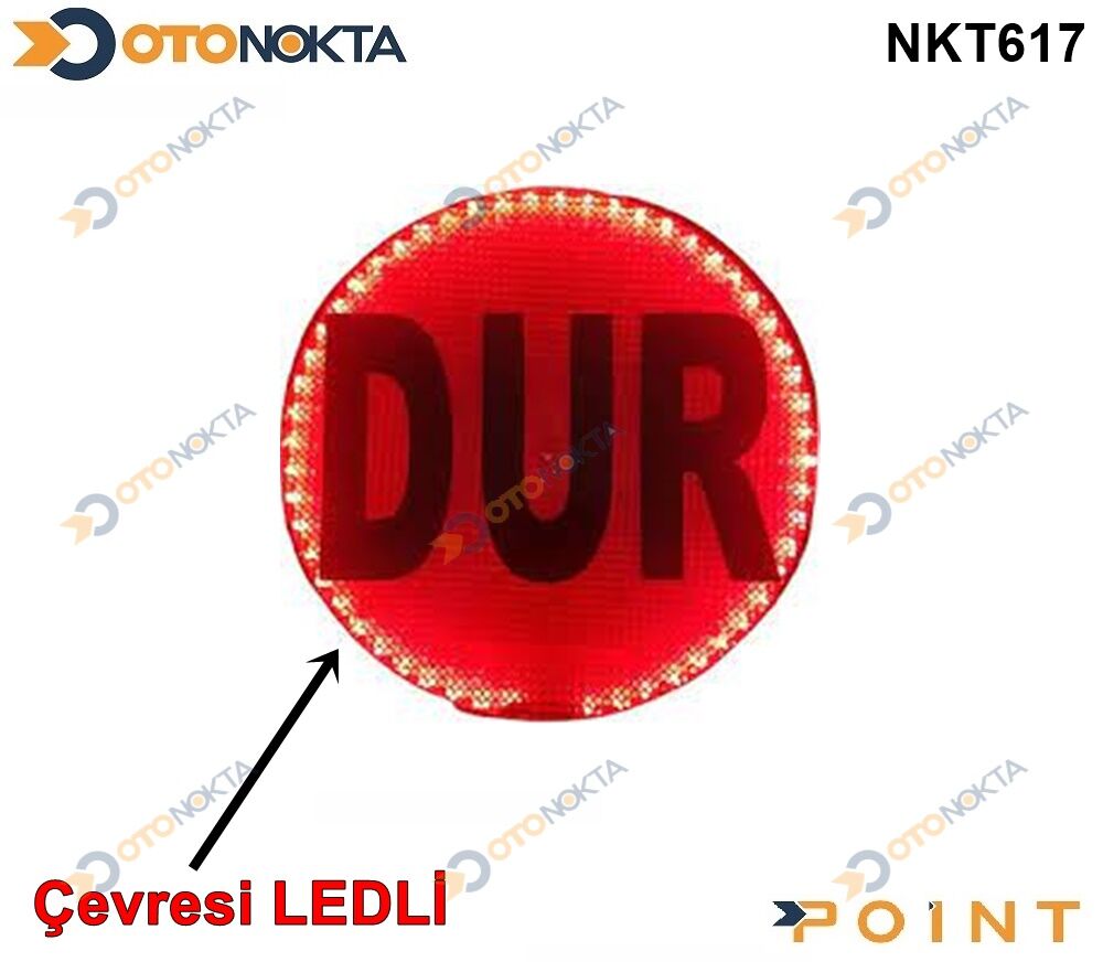 DUR LEVHASI LEDLİ IŞIKLI SİYAH YAZILI