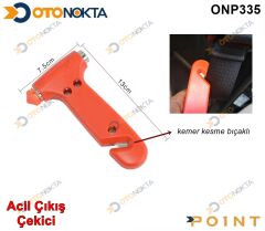 ACİL ÇIKIŞ İMDAT ÇEKİCİ KESİCİLİ KIRMIZI POİNT