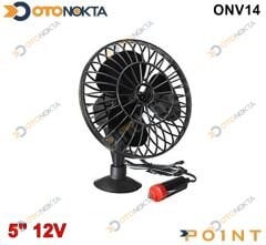VANTİLATÖR 5 İNÇ 12V VANTUZLU MİNİ PLASTİK