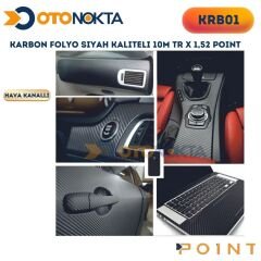 KARBON FOLYO SİYAH KALİTELİ HAVALI 10MTX1,52 POİNT