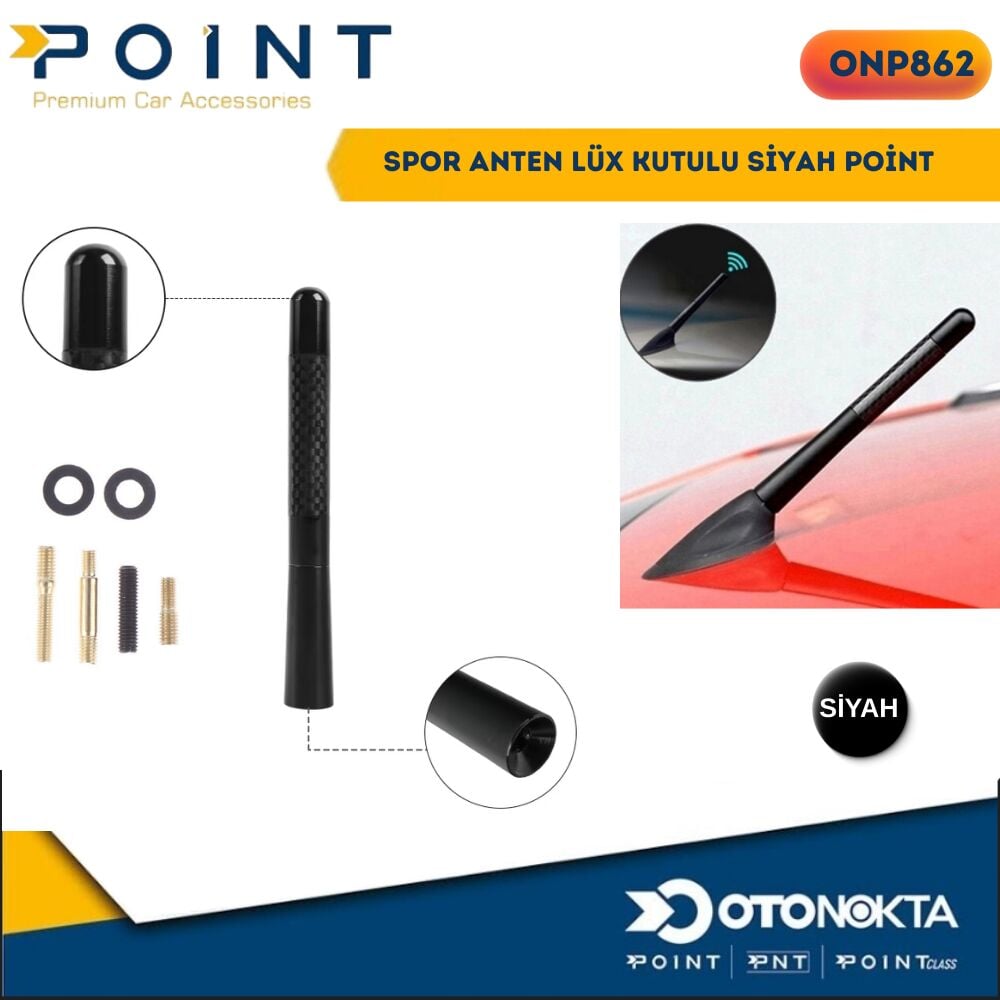 SPOR ANTEN LÜX KUTULU SİYAH POİNT